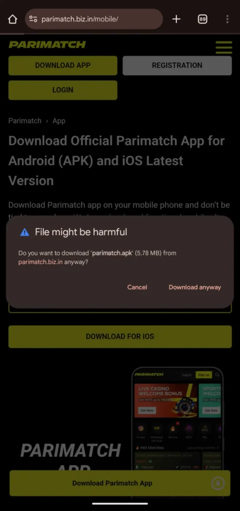 Download Parimatch App Now