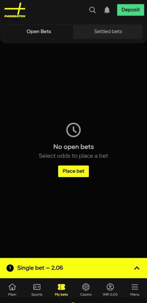 Parimatch Bets History