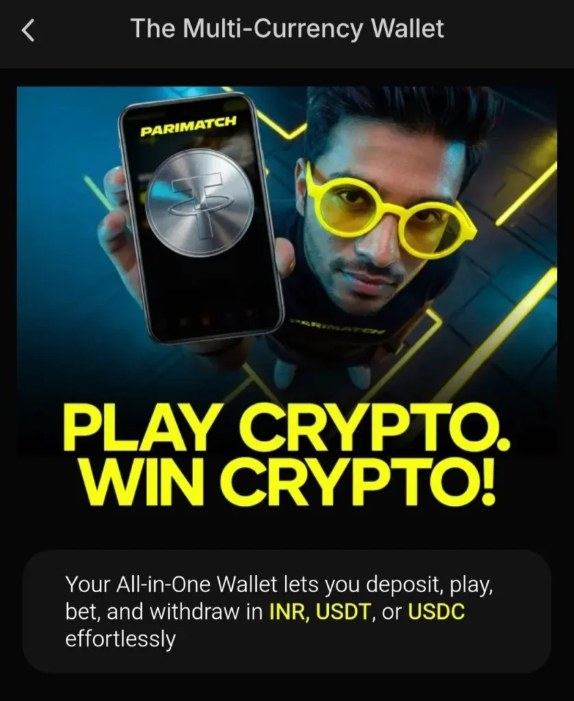 Play Crypto with Parimatch