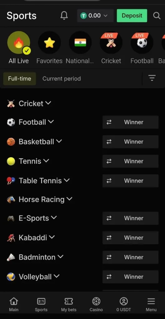 Live Crypto Betting