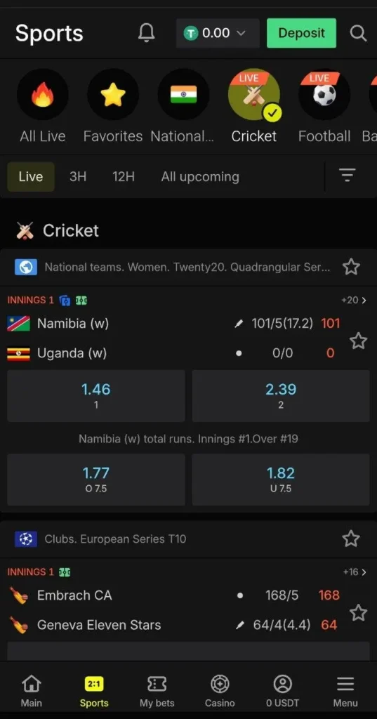 Parimatch sports crypto betting