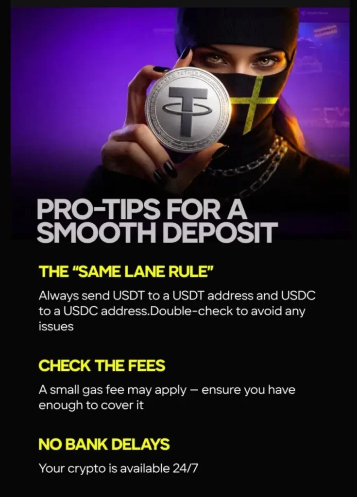 Crypto deposit tips